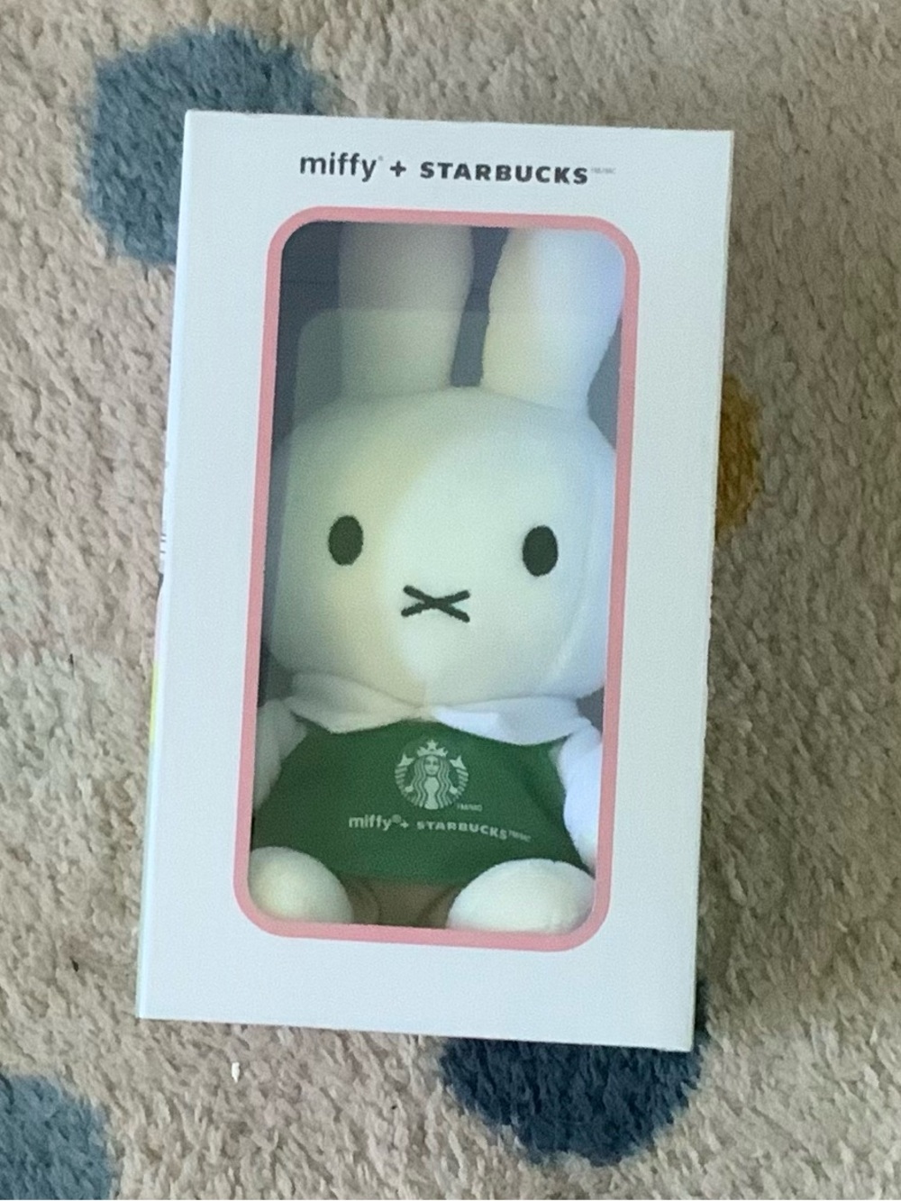 miffy x Starbucks White Plush Bunny with Green Apron